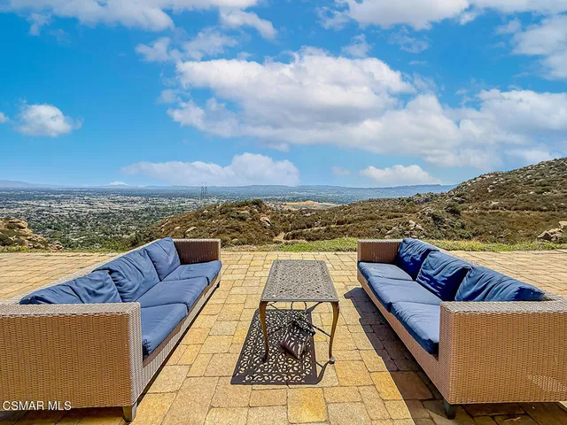 a view of an outdoor seating area