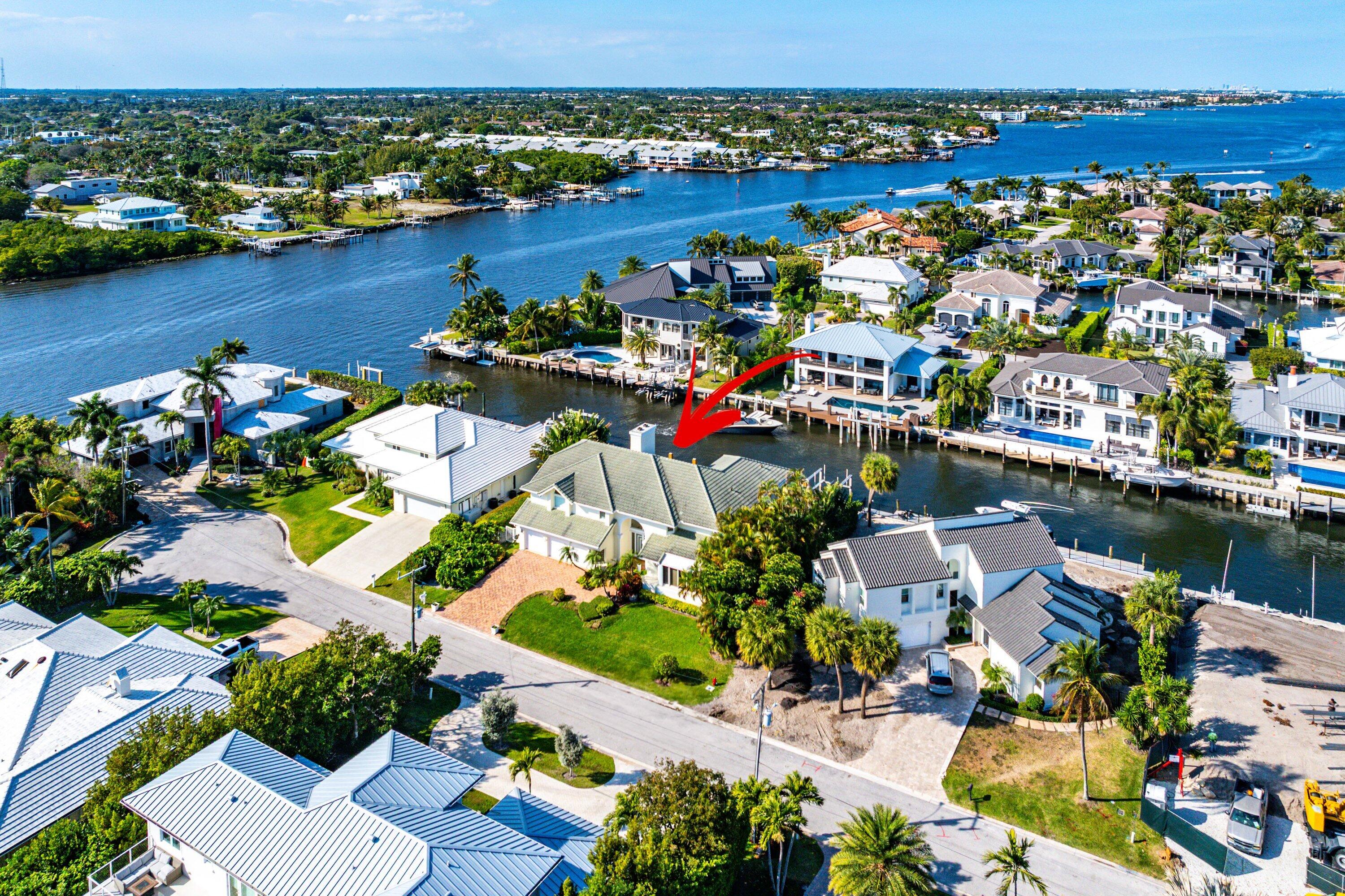 11 Inlet Cay Drive Ocean Ridge, FL 33435 - Photo 46 of 47 an aerial view of a houses and city view