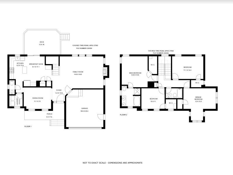 1319 Red Twig Road Apex, NC 27502 - Photo 35 of 35 Floor plan of 1319 Red Twig Rd.
