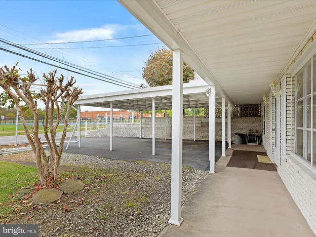 a view of porch with seating space