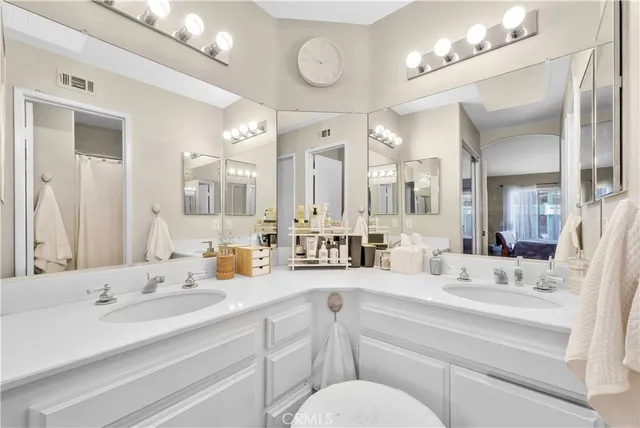 a view of a bathroom from the hallway