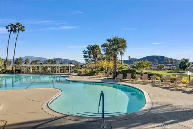 a view of a swimming pool and a terrace