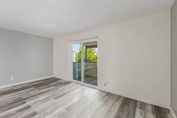 a view of a building from a window