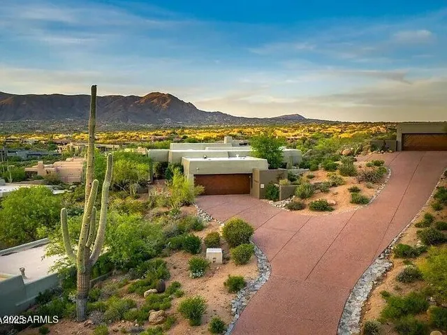 a view of a lake with a mountain in the background