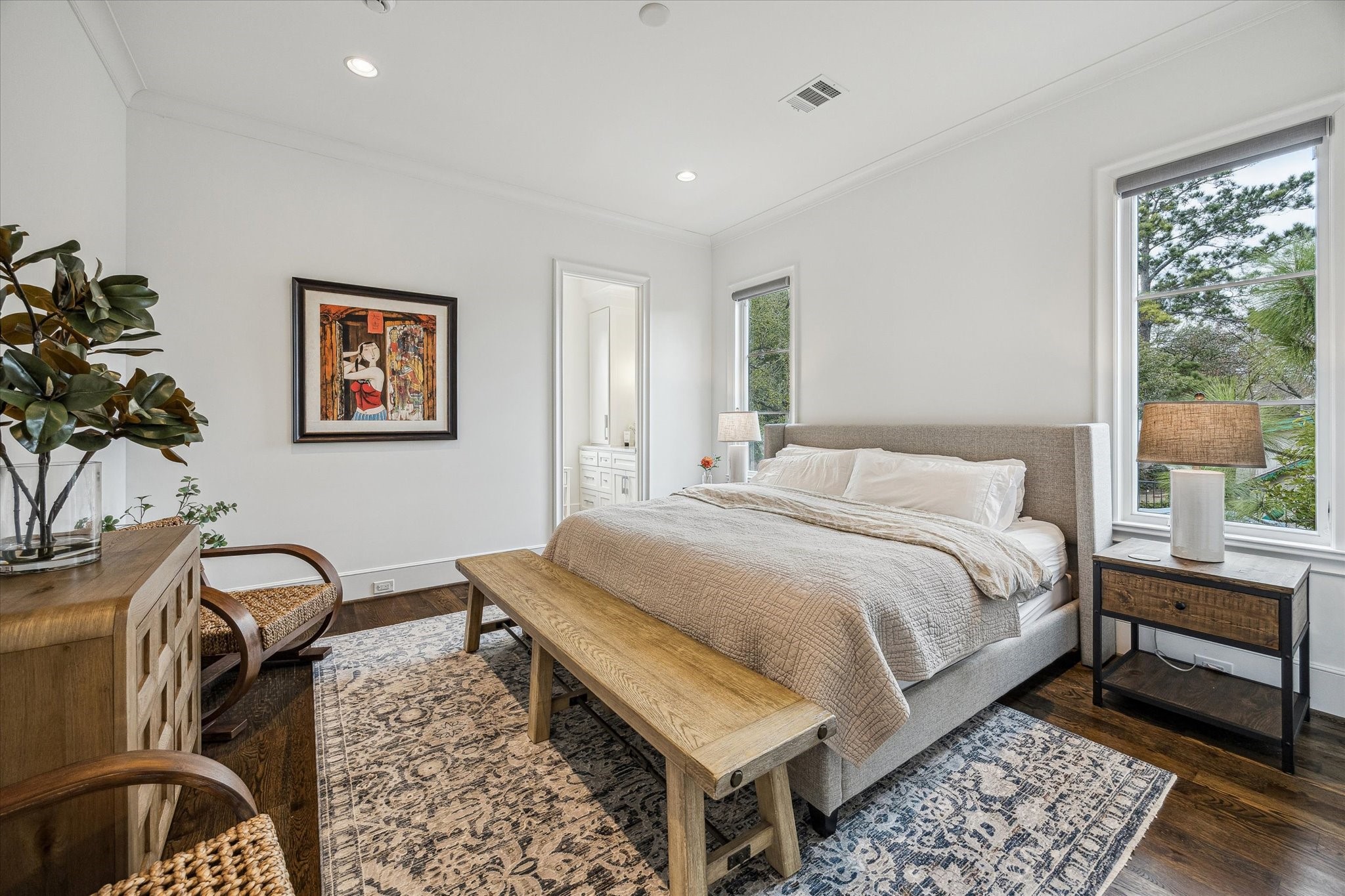 2501 Yupon Street Houston, TX 77006 - Photo 36 of 48 a bed room with a bed and a chair