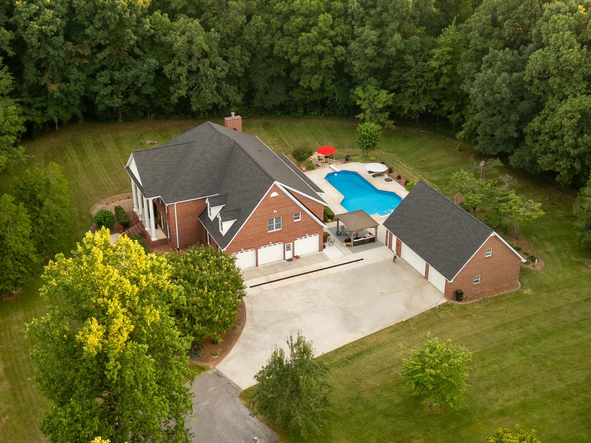 3079 Riley Creek Road Normandy, TN 37360 - Photo 17 of 59 an aerial view of a house with swimming pool and outdoor space