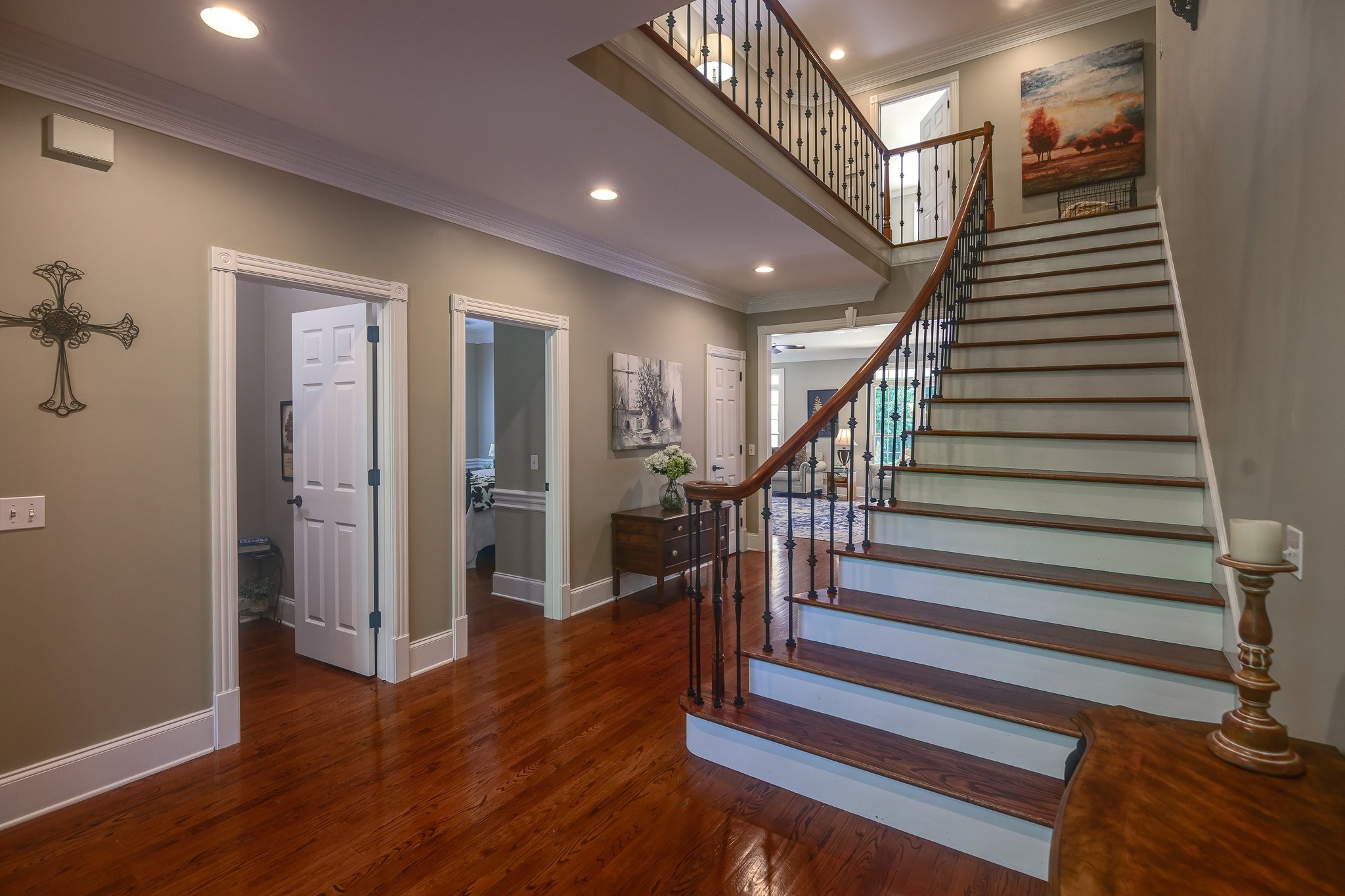 3079 Riley Creek Road Normandy, TN 37360 - Photo 31 of 59 a view of entryway with stairs and wooden floor
