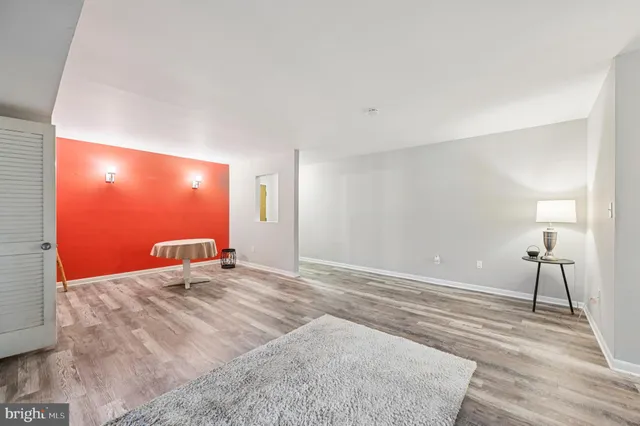 a view of a livingroom with a flat screen tv
