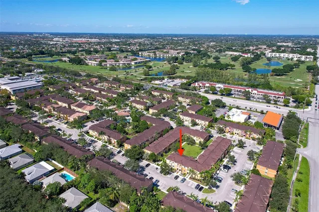 an aerial view of multiple house