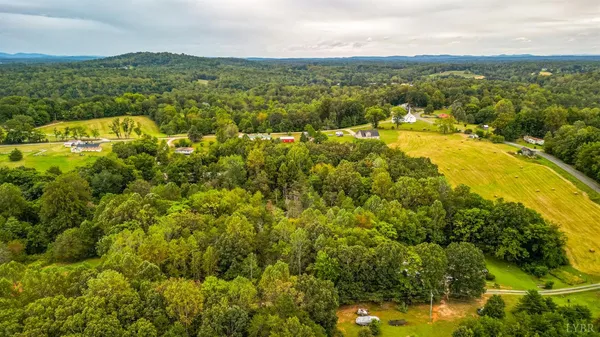 a view of a city with mountains in the background