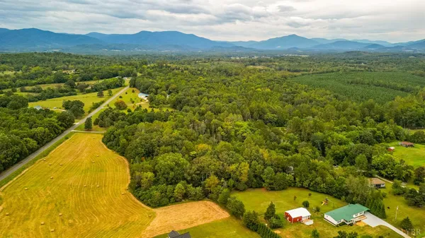 a view of a house with a mountain