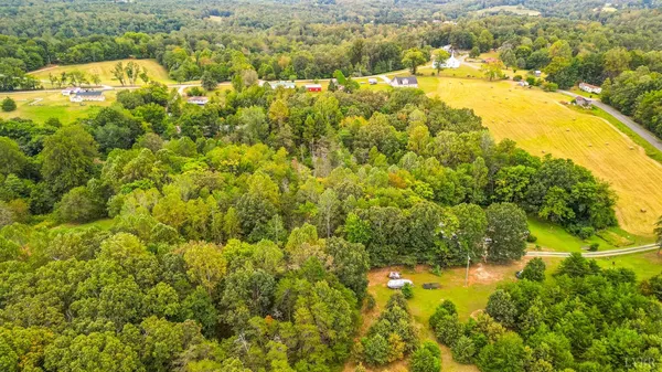 a view of a lake with a houses