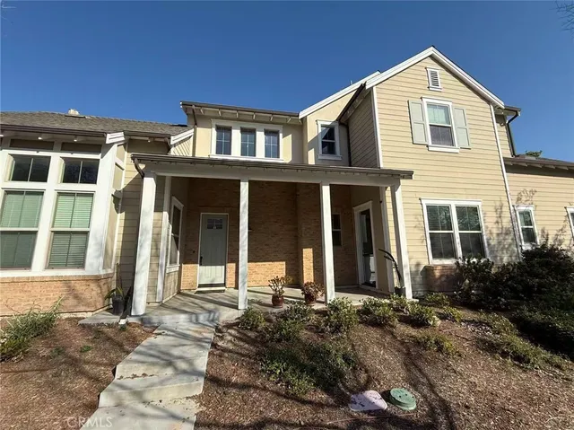 a front view of a house