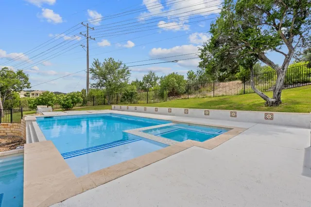 a view of outdoor space yard and swimming pool