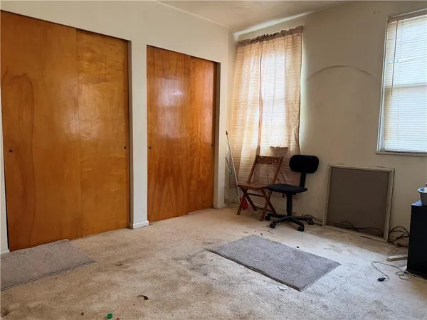 a workspace room with a window