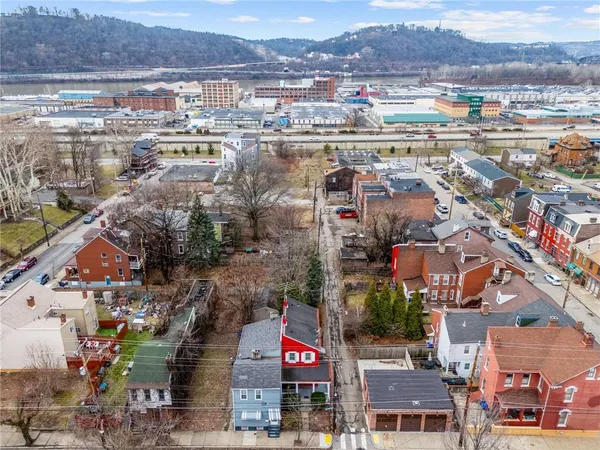 an aerial view of a city