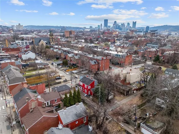 a view of city and mountain