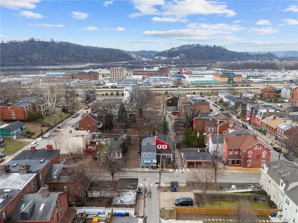 an aerial view of a city