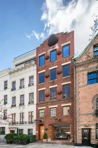 a front view of a multi story building