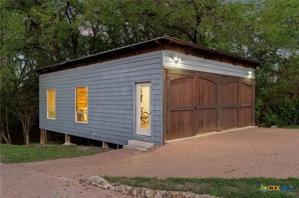 a backyard of a house