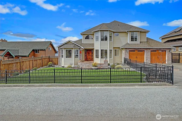 a view of a lake with a mountain in the background