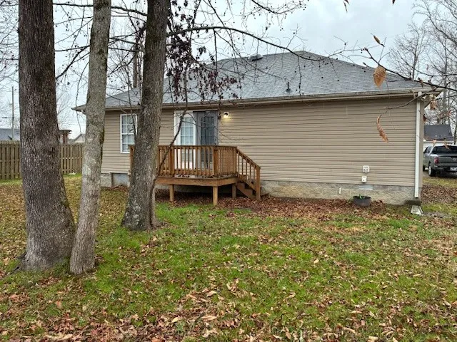 a house view with a garden space