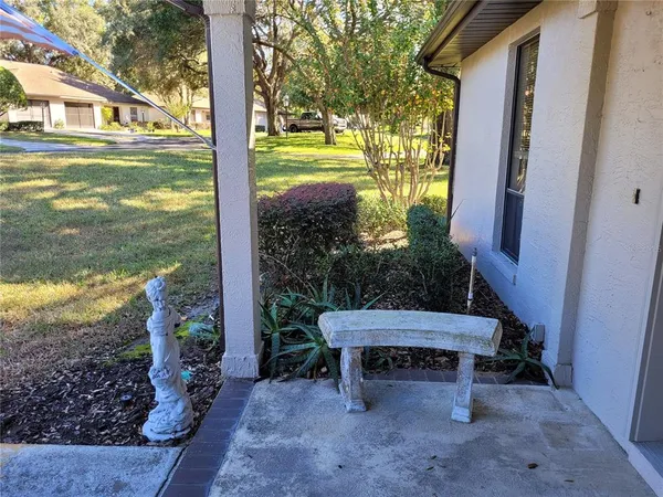 a view of a outdoor space with seating area