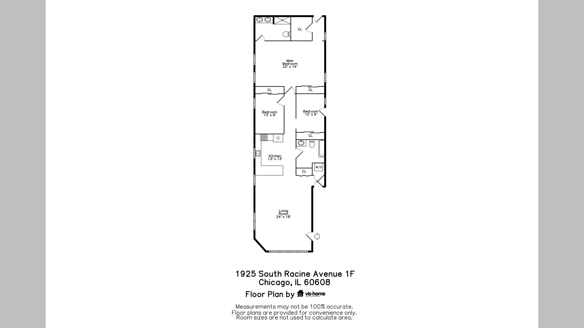 1925 South Racine Avenue, Unit 1F Chicago, IL 60608 - Photo 16 of 16 a picture of a bench in a white building