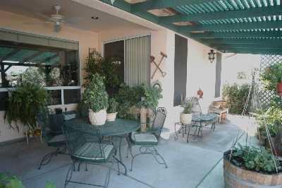 3390 West Desert Bend Loop Tucson, AZ 85742 - Photo 4 of 4 a view of a patio with couches table and chairs and potted plants