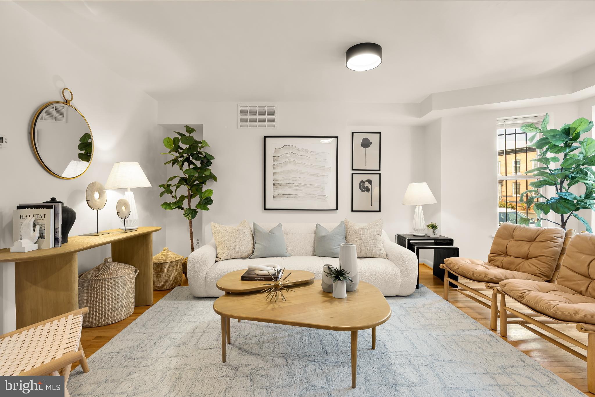31 Florida Avenue Northeast Washington, DC 20002 - Photo 4 of 46 a living room with furniture a table and a potted plant