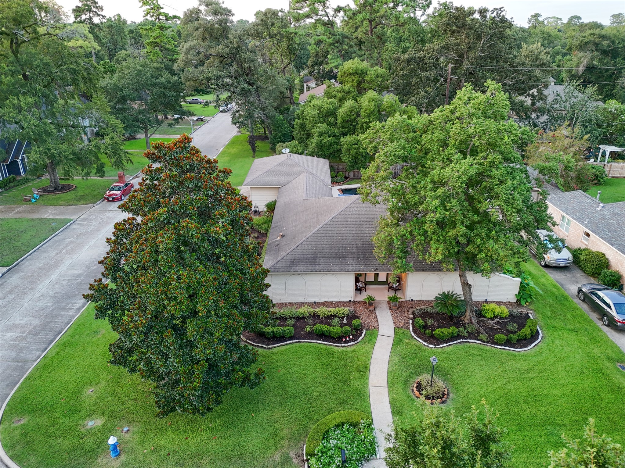 722 Shadow Brook Drive Spring, TX 77380 - Photo 26 of 27 an aerial view of a house with yard