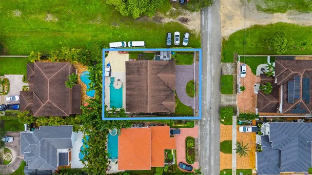 an aerial view of multiple house