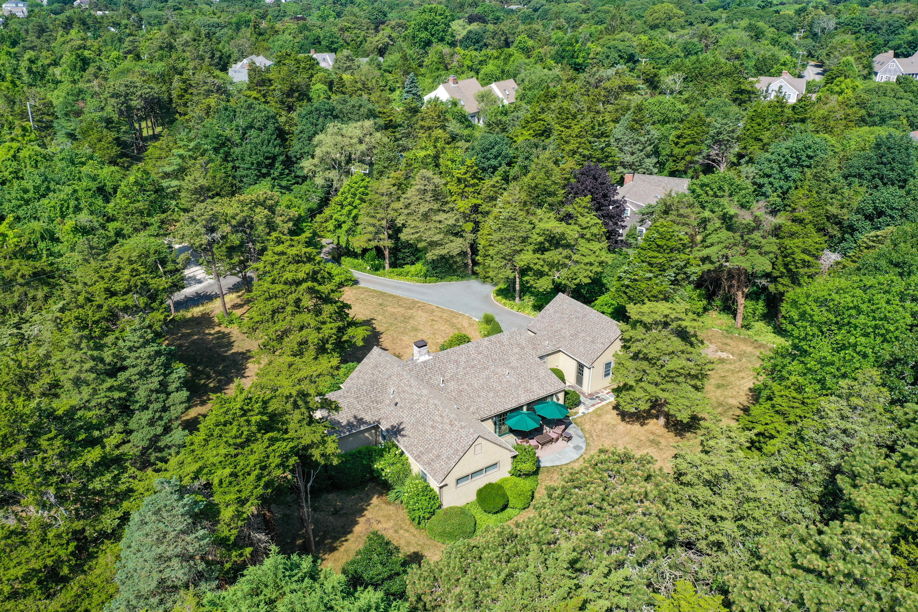 18 Sparrowhawk Road Orleans, MA 02653 - Photo 36 of 43 an aerial view of a house with yard