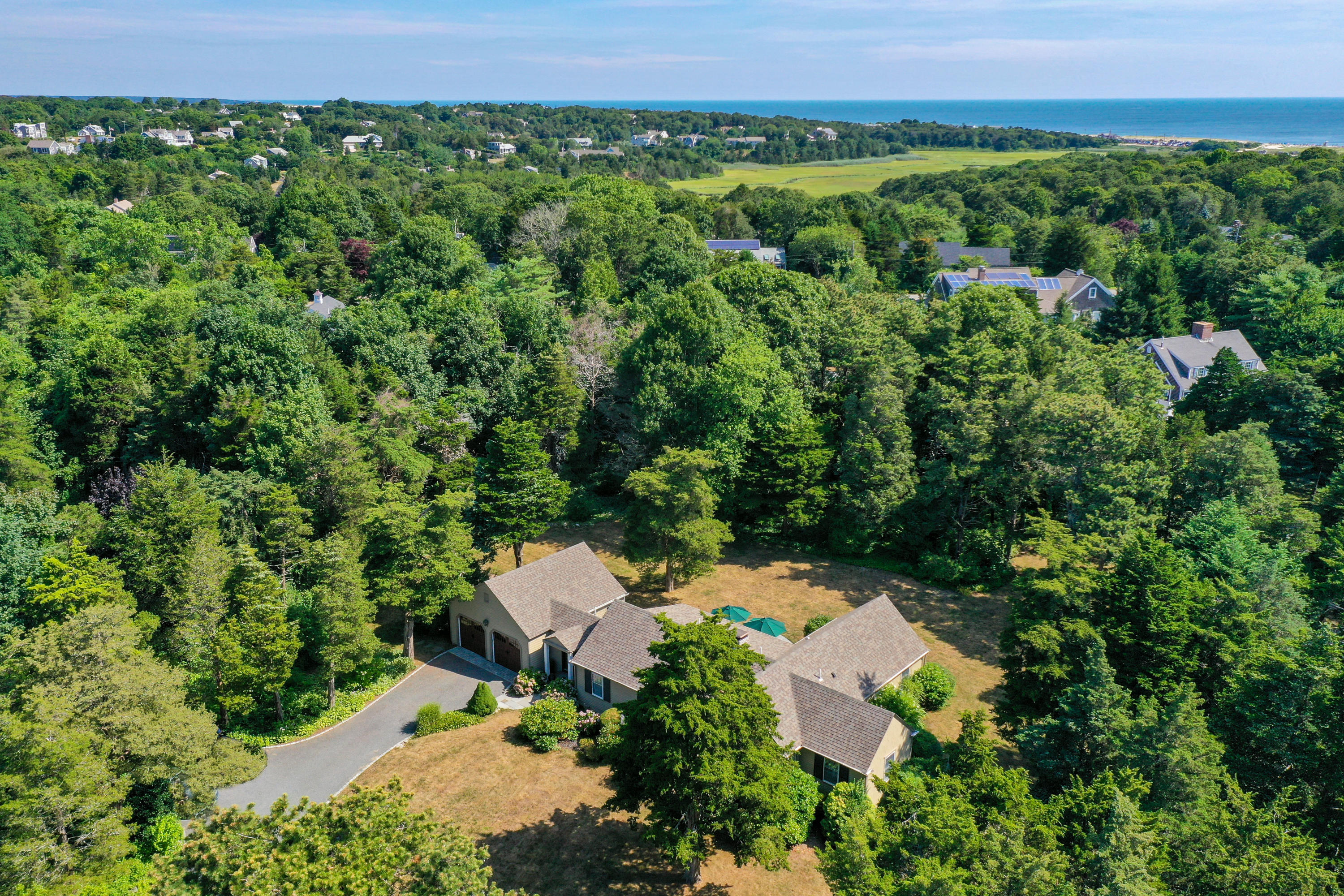 18 Sparrowhawk Road Orleans, MA 02653 - Photo 7 of 43 an aerial view of a house with a yard
