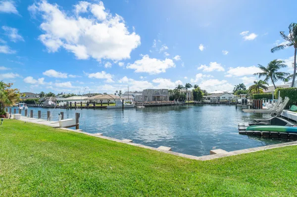 a view of a lake with houses