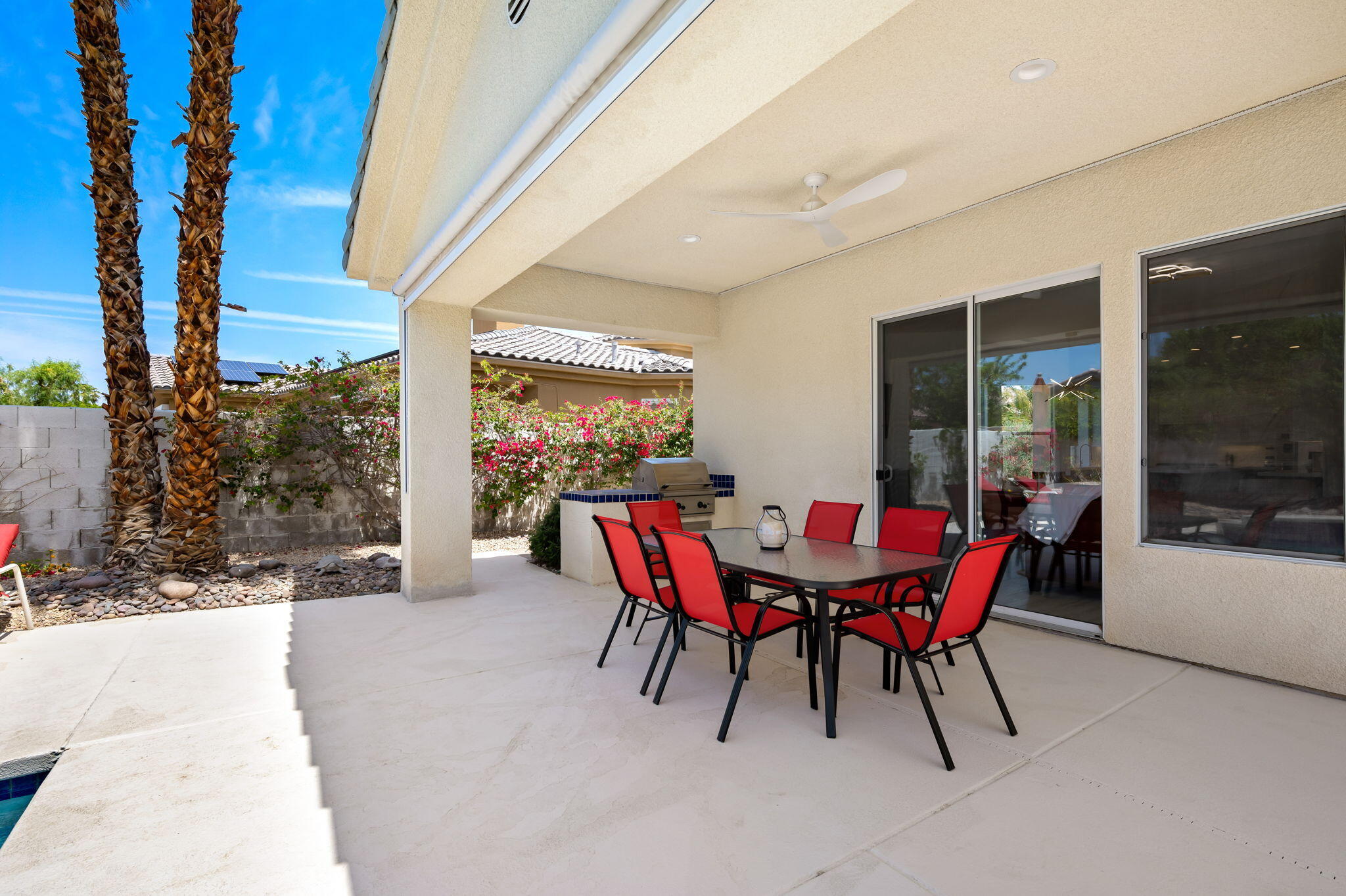 3 King Edward Court Rancho Mirage, CA 92270 - Photo 54 of 57 a dining room with furniture and outdoor view