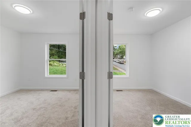 an empty room with a window