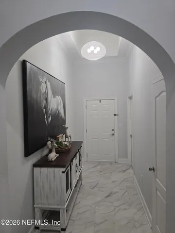 workspace with wooden floor