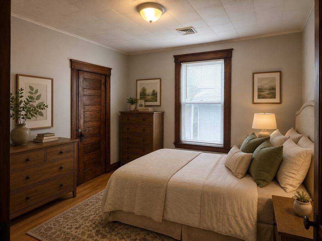 2 Hillside Street, Unit 3 Worcester, MA 01610 - Photo 10 of 30 a bedroom with a bed and a dresser