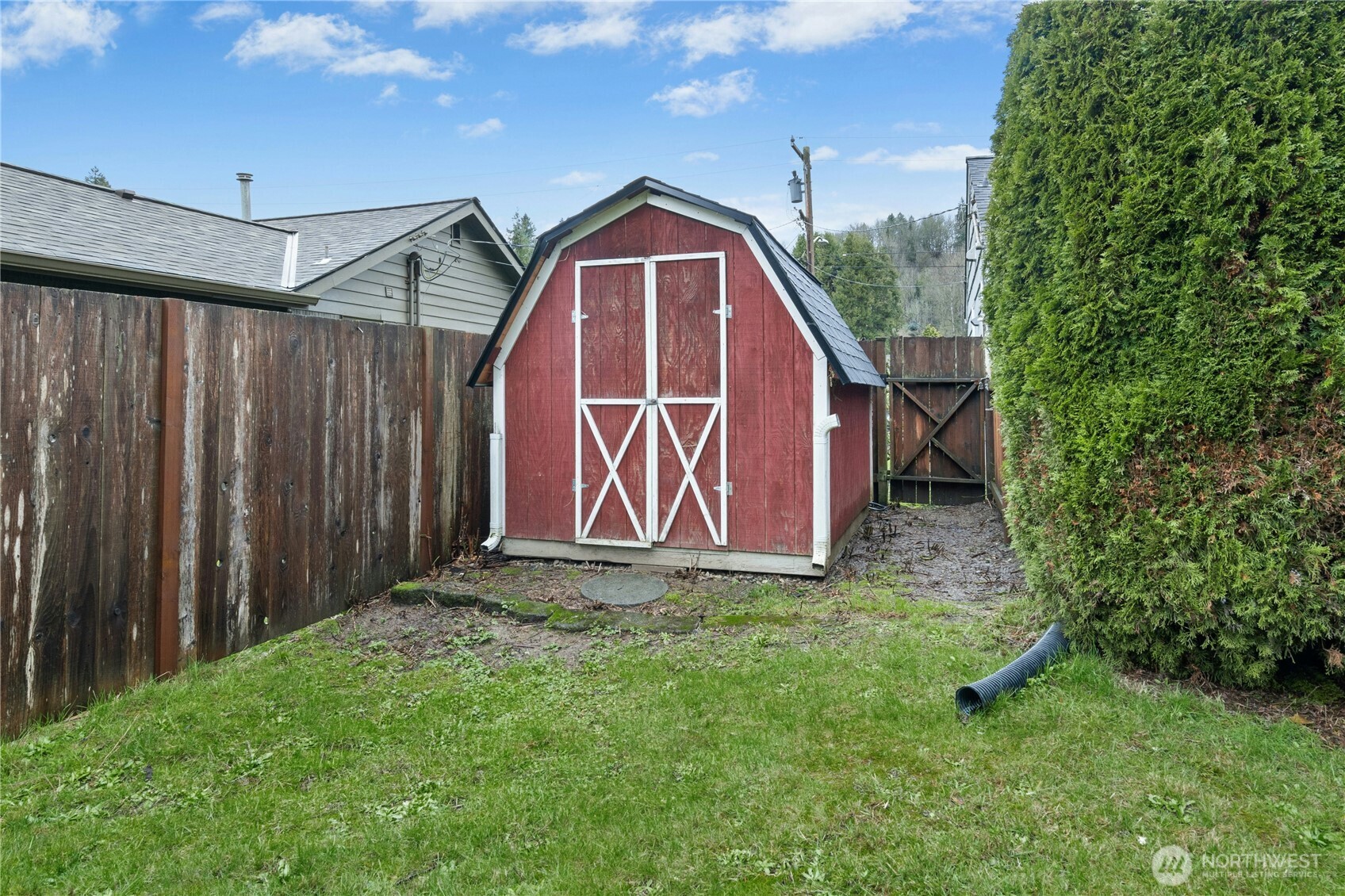 3125 Southeast 6th Street Renton, WA 98058 - Photo 24 of 27 a view of backyard with tub and trees