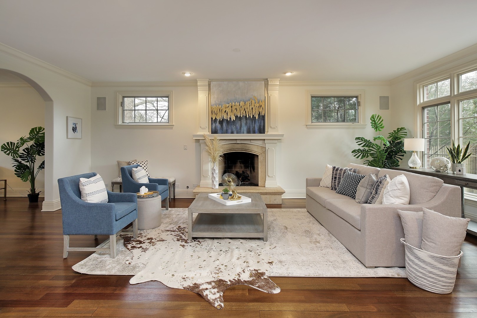 1000 Willow Road Winnetka, IL 60093 - Photo 5 of 26 a living room with furniture and a fireplace