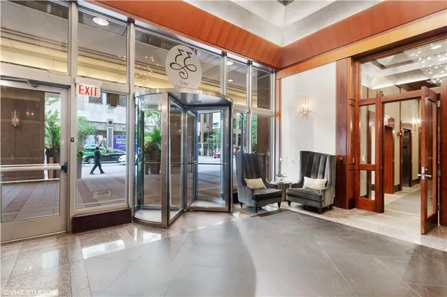 a view of lobby with furniture