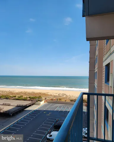 a view of an ocean from a balcony