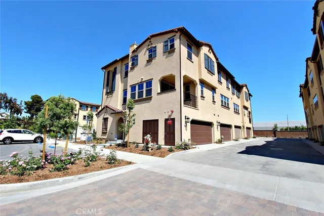 a view of a building with a street