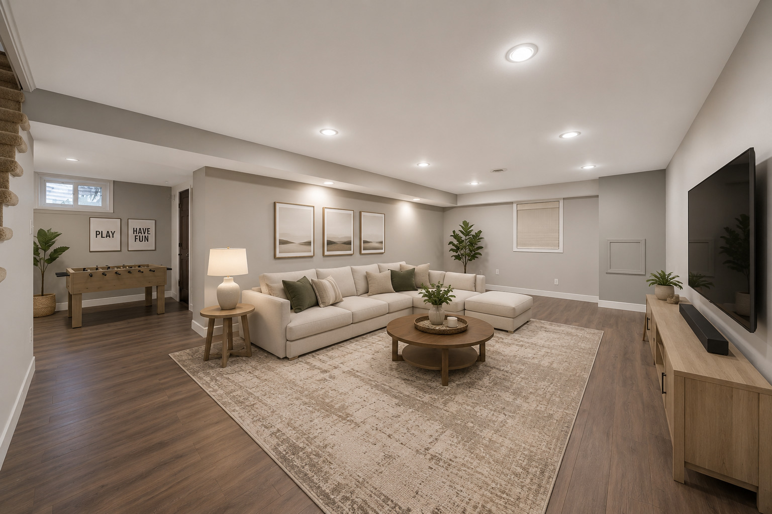 4977 Prairie Oak Road Gurnee, IL 60031 - Photo 23 of 26 a living room with furniture and a flat screen tv