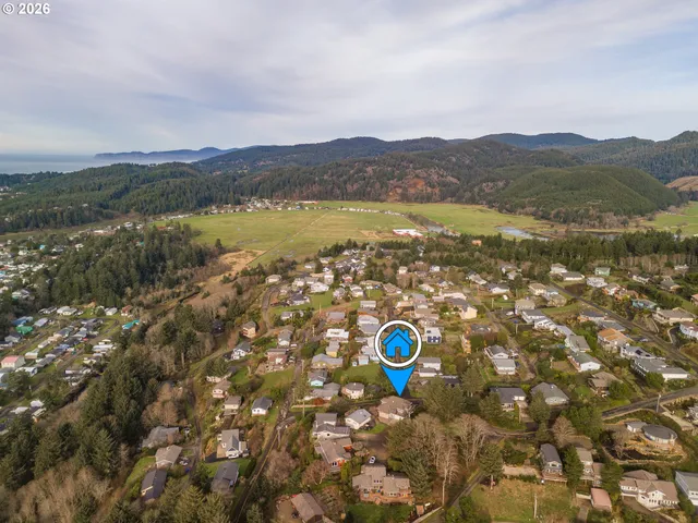 a view of city and mountain