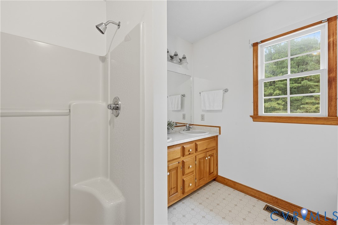 22419 Shippings Road McKenney, VA 23872 - Photo 15 of 35 a view of bathroom with a shower and a sink