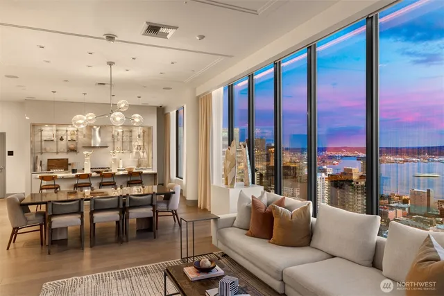 a kitchen with lots of counter top space