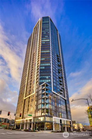 a view of a tall building