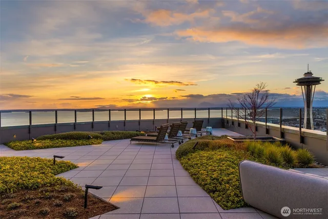 a view of a swimming pool with a lounge chairs